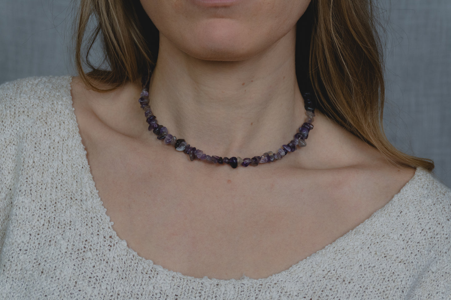 INSIGHT · Amethyst Splitterkette mit Schiebeverschluss