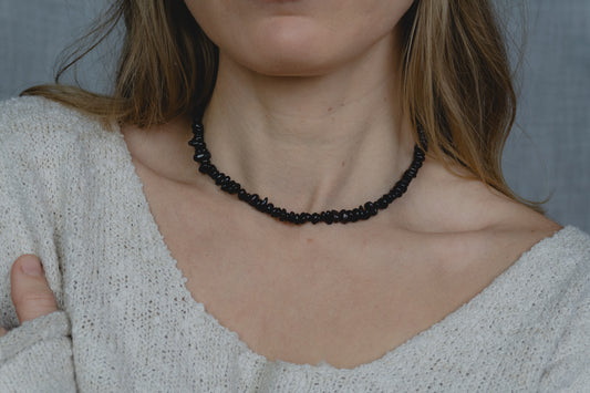 PASSION · Granat Splitterkette mit Schiebeverschluss