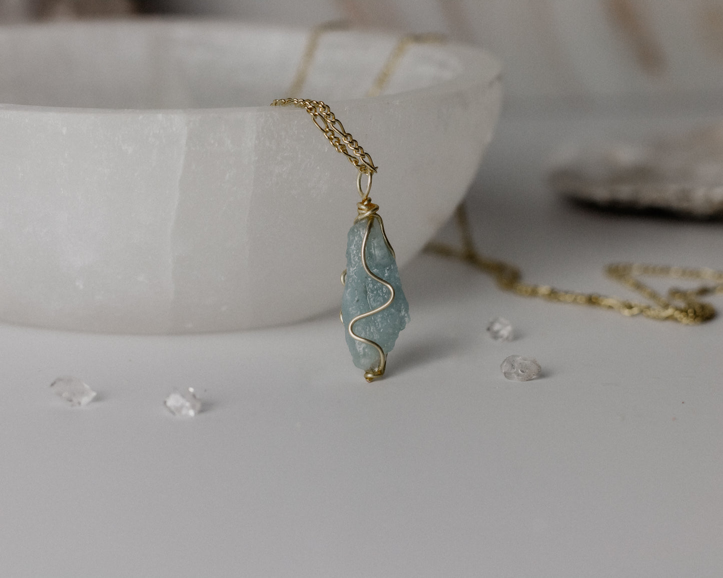 SOULMATE • Aquamarin Edelstein Halskette