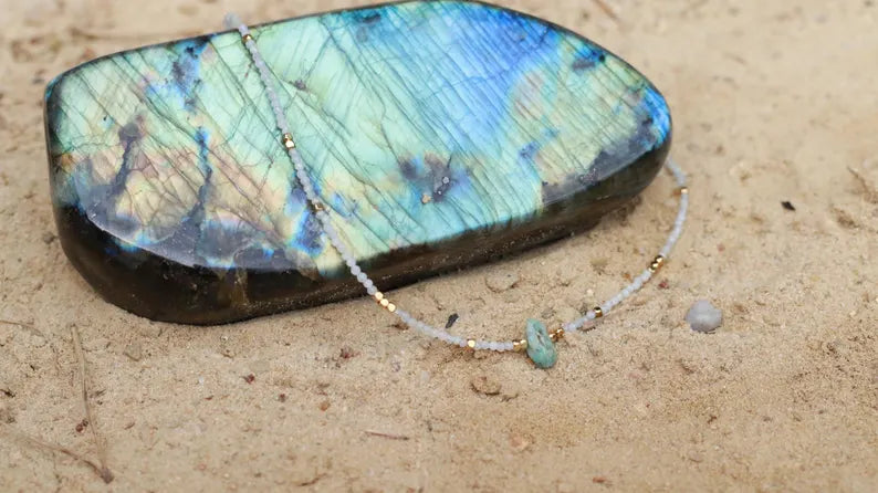 SERENE FLOW · Jade Amazonit Halskette