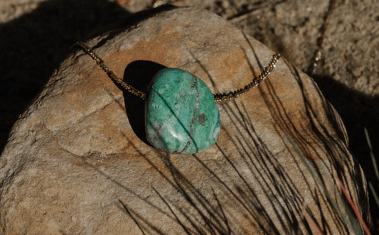 SERENITY · Amazonit Trommelstein Kette