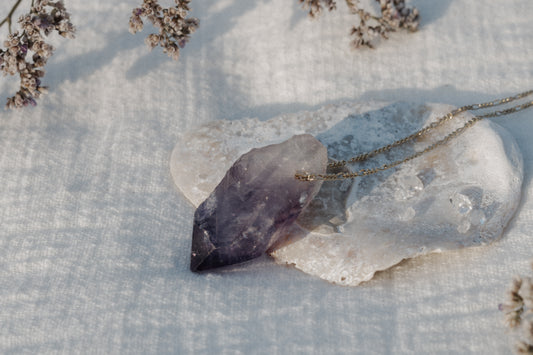INTUITION · Amethyst Trommelstein Kette